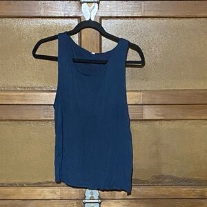 Elegant Deep Blue Women's Tank Top